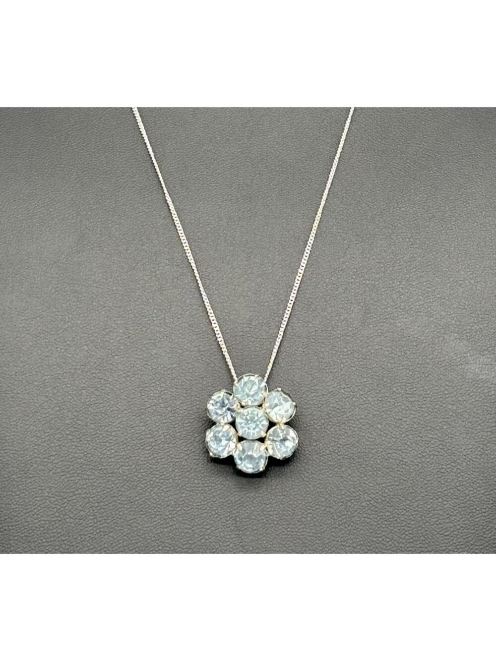 Artisan-Made Necklace 925 Sterling Chain With Repurposed Vintage Crystal Pendant